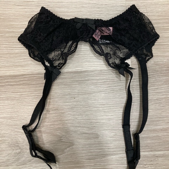 Agent Provocateur Other - Agent Provocateur Black Lace “Love” suspender/garter belt